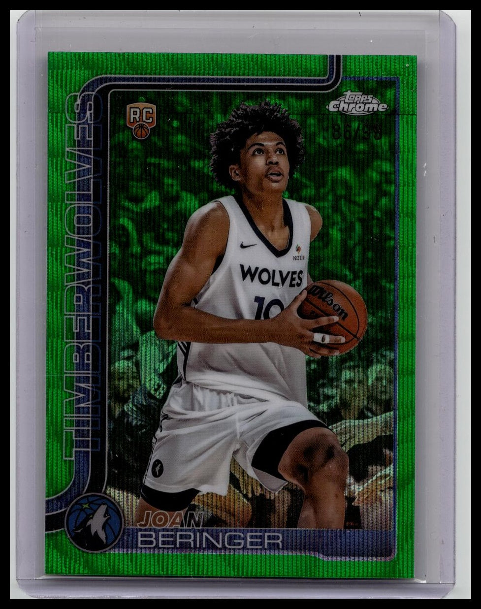 JOAN BERINGER 2025-26 TOPPS CHROME #267 ROOKIE GREEN WAVE REFRACTOR RC /99