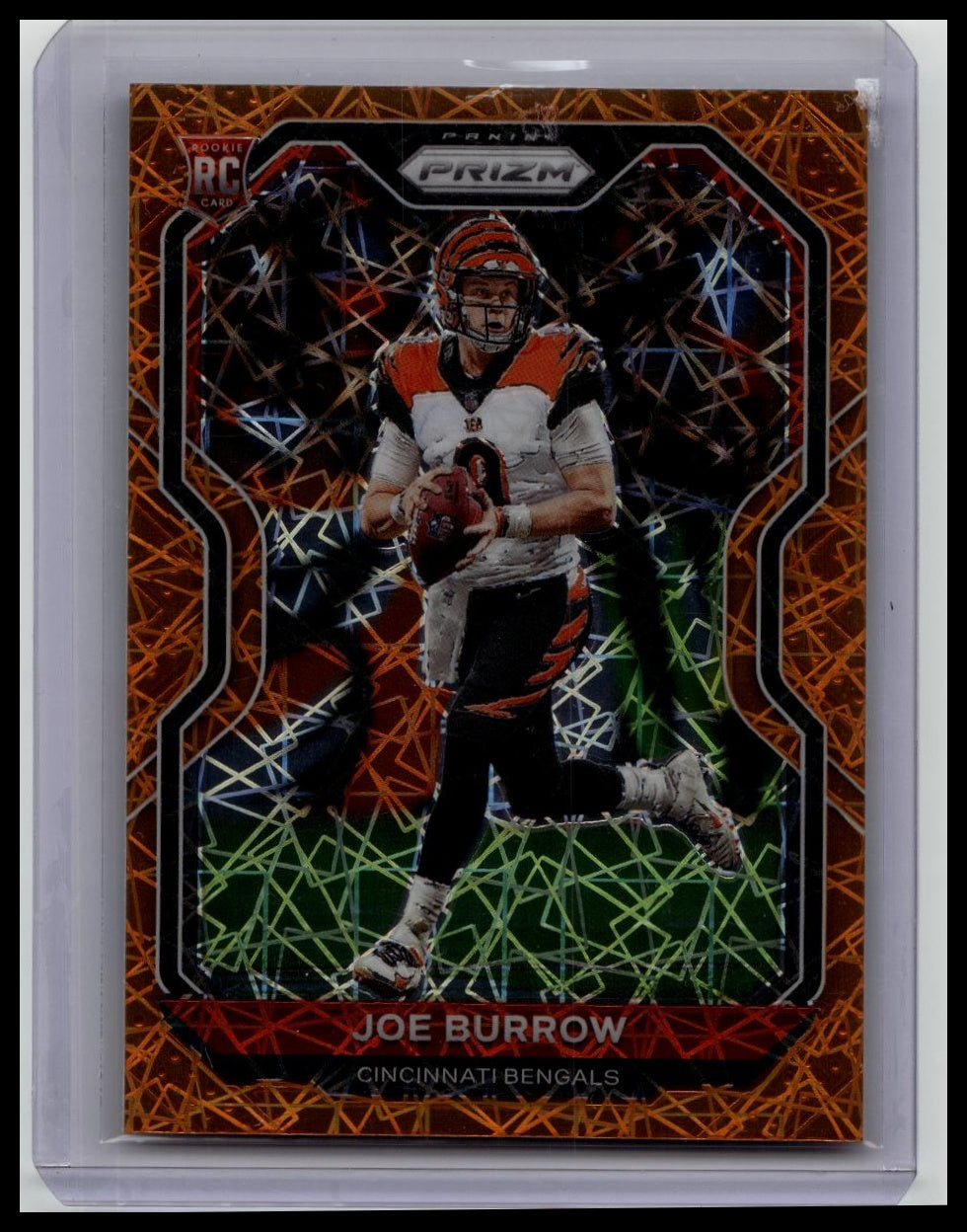2020 Panini Prizm Joe Burrow #307 RC Rookie Orange Laser Prizm Bengals