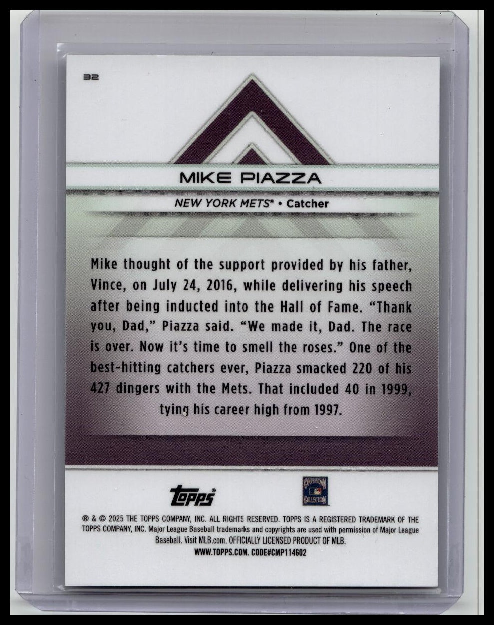 2025 Topps Transcendent Collection Mike Piazza Icons Chrome #32 Mets