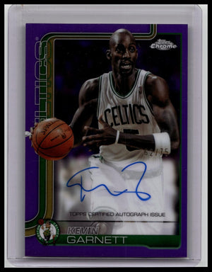 2025-26 Topps Chrome Kevin Garnett Auto Purple Refractor #/75 Celtics