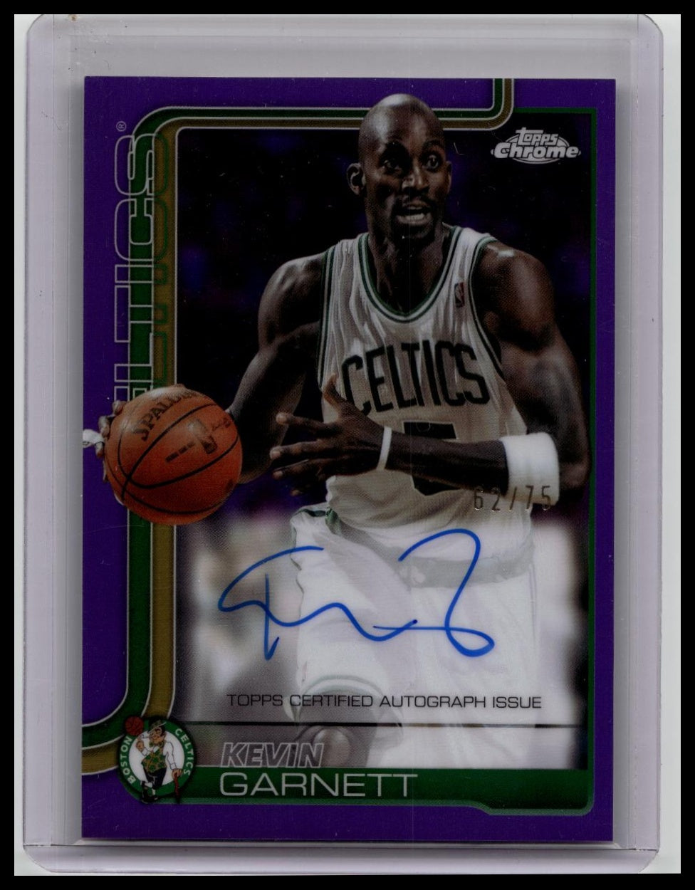 2025-26 Topps Chrome Kevin Garnett Auto Purple Refractor #/75 Celtics