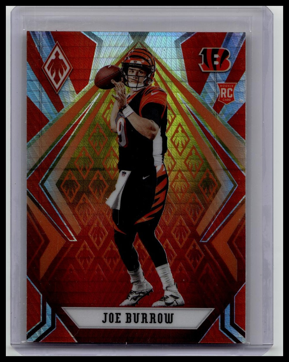 2020 Panini Phoenix #101 Joe Burrow Fire Burst (RC) Rookie - Cincinnati Bengals