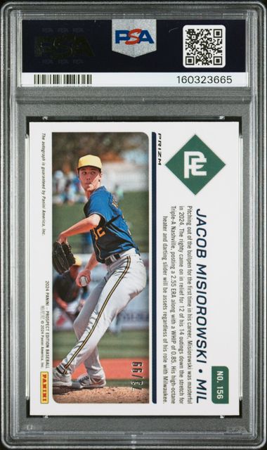 2024 PROSPECT EDITION TICKET JACOB MISIOROWSKI AUTO RED POWER /99 PSA 8 AUTO 10
