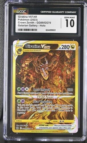 POKEMON CROWN ZENITH GALARIAN GALLERY #GG69 GIRATINA VSTAR CGC 10