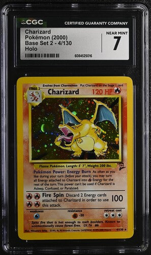 Pokémon 2000 Base Set 2 Charizard 4/130 CGC 7