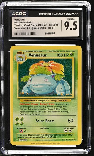 2023 Pokémon Holo Set (3) Charizard, Blastiose, Venusaur CGC 9.5