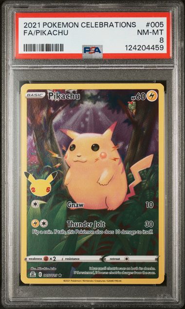 2021 POKEMON CELEBRATIONS PIKACHU 005/025 PSA 8!