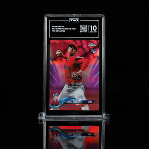 2018 Topps Chrome Update Shohei Ohtani Pink Refractor Rookie TAG 10