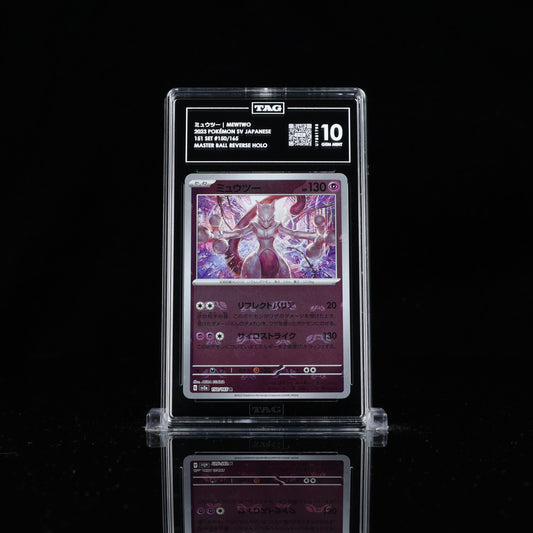 MEWTWO 2023 POKÉMON SCARLET & VIOLET JAPANESE #150/165 151 MASTER BALL REVERSE HOLO TAG 10