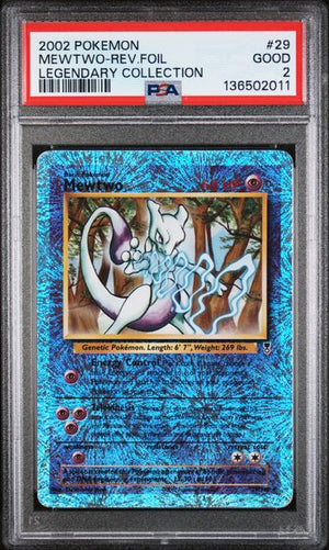 2002 POKEMON LEGENDARY COLLECTION #29 MEWTWO-REV.FOIL LEGENDARY COLLECTION PSA 2