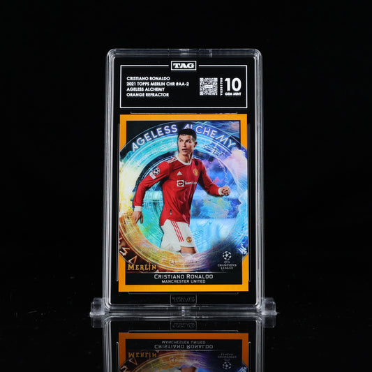 2021 Merlin Chrome Cristiano Ronaldo Ageless Alchemy Orange 25/25 TAG 10