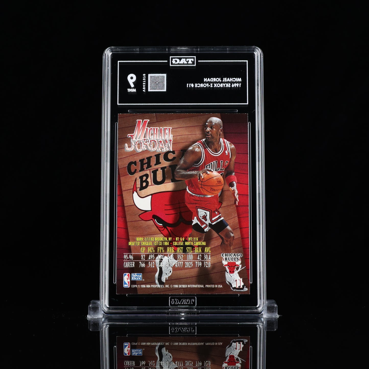 1996-97 Skybox Z-Force - TAG 9 MINT - Michael Jordan #11 Chicago Bulls HOF