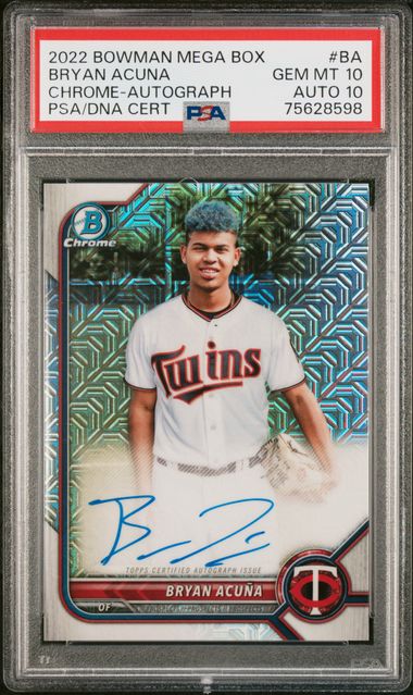 2022 BOWMAN MEGA BOX CHROME #BA BRYAN ACUNA PSA 10