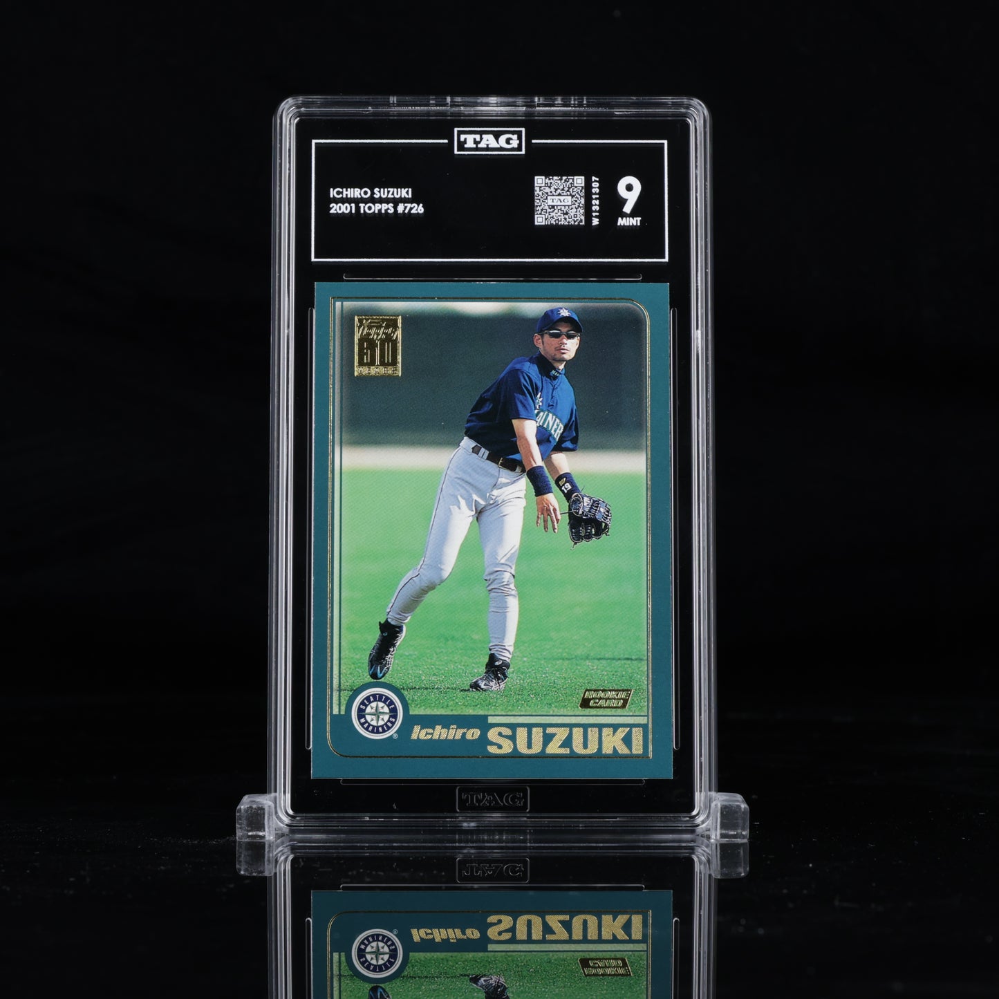 ICHIRO - 2001 Topps #726 Ichiro Suzuki RC - ROOKIE Card - TAG 9 MINT - HOF 2025!