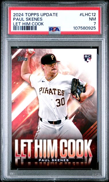 2024 TOPPS UPDATE LET HIM COOK #LHC12 PAUL SKENES PSA 7