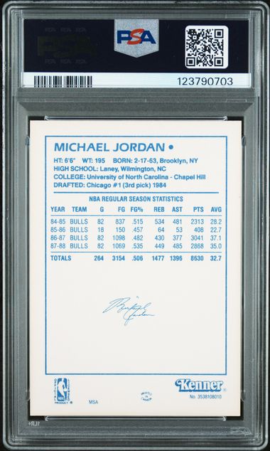 1988 KENNER STARTING LINE-UP MICHAEL JORDAN STARTING LINEUP PSA 8