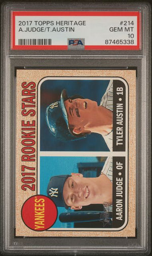 2017 Topps Heritage Aaron Judge Rookie Stars #214 PSA 10