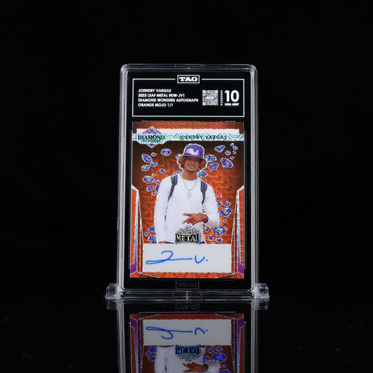 2023 Leaf Metal Joendry Vargas Diamond Wonders Orange Mojo Auto 1/1 TAG 10