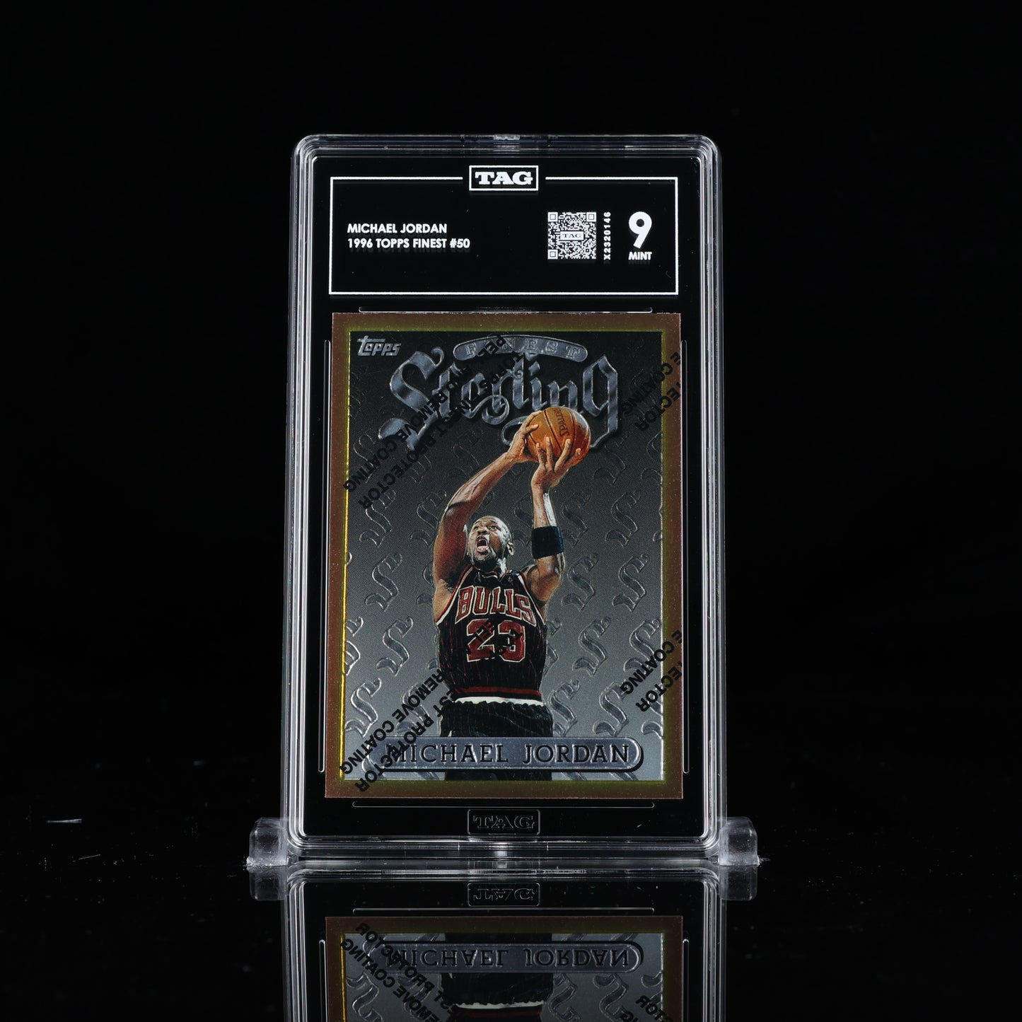 Michael Jordan 1996 Topps Finest Sterling #50 TAG 9 MINT BULLS