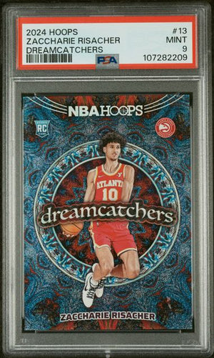 2024 PANINI NBA HOOPS DREAMCATCHERS #13 ZACCHARIE RISACHER PSA 9