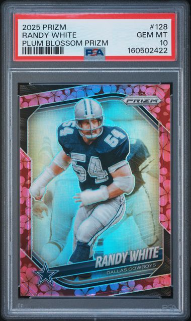 2025 PANINI PRIZM #128 RANDY WHITE PLUM BLOSSOM PRIZM /8 PSA 10