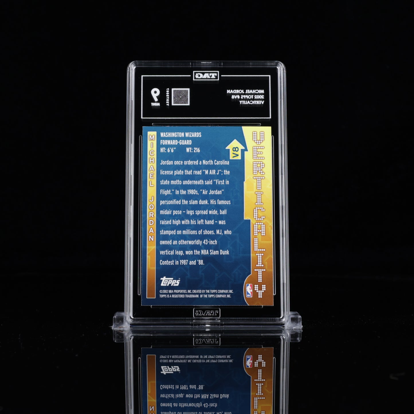 2002 Topps Verticality #V8 Michael Jordan - TAG 9