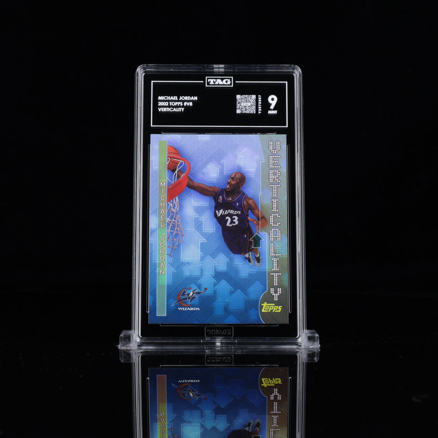 2002 Topps Verticality #V8 Michael Jordan - TAG 9
