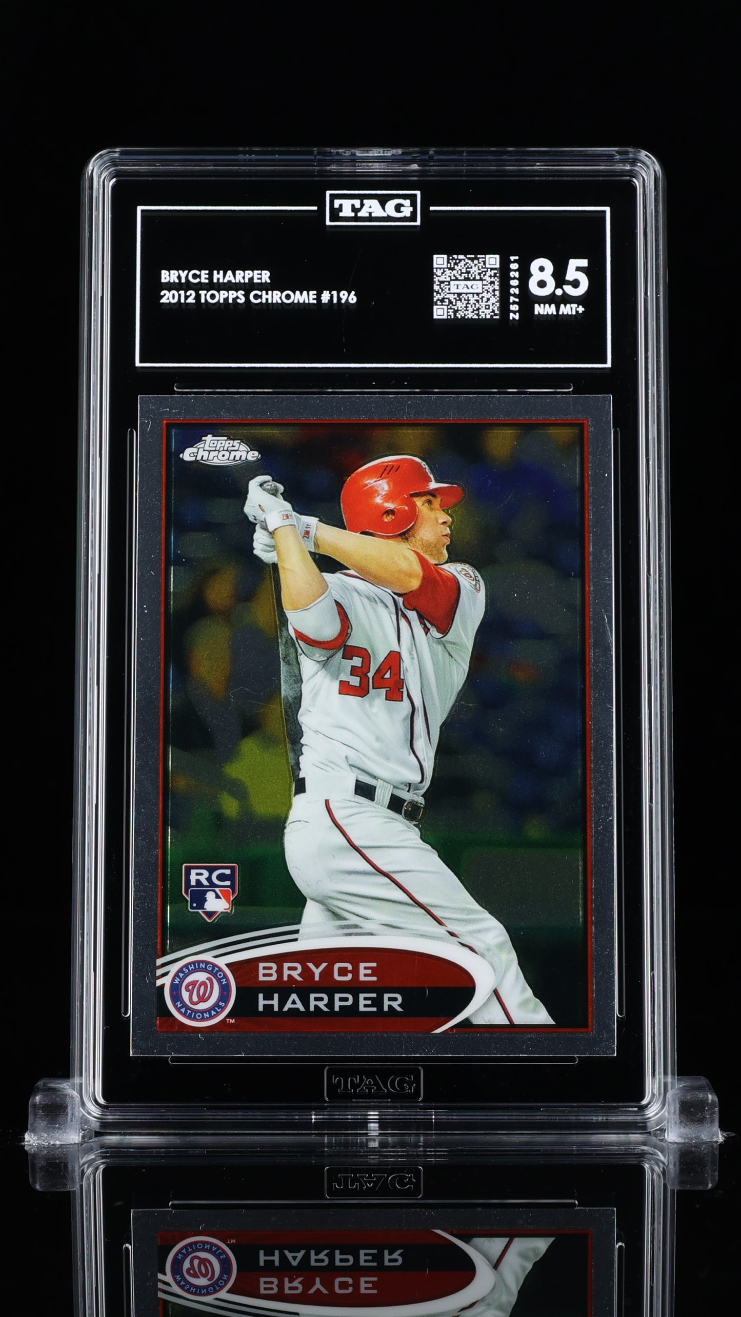 2012 Topps Chrome BRYCE HARPER Rookie TAG 8.5
