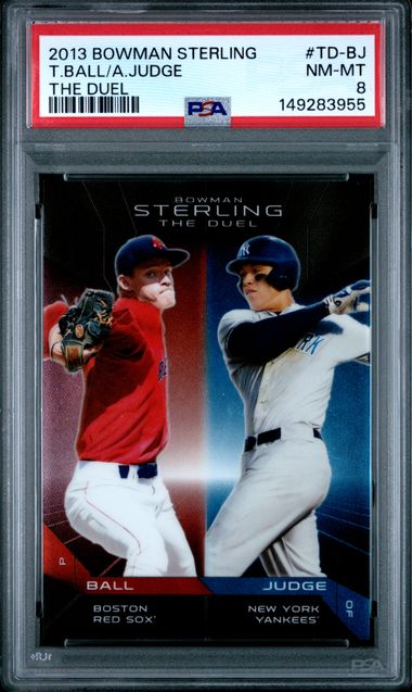 2013 Bowman Sterling Trey Ball Aaron Judge The Duel #TD-BJ PSA 8