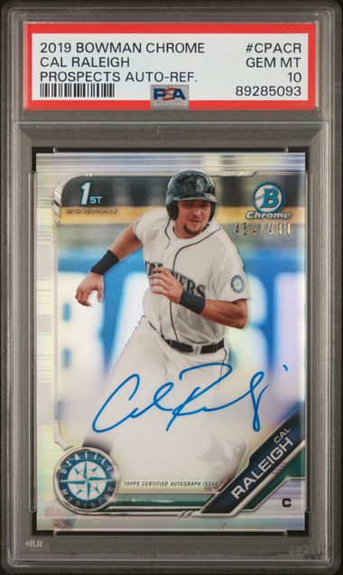 2019 BOWMAN CHROME CAL RALEIGH 1st BOWMAN REFRACTOR AUTO /499 PSA 10