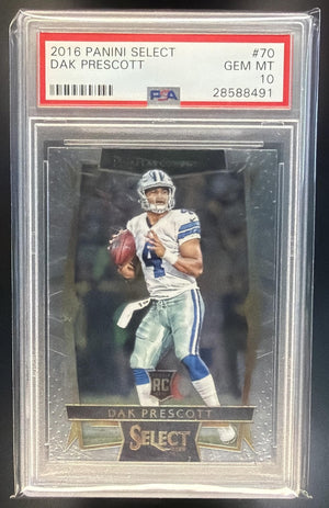 2016 Panini Select Dak Prescott #70 RC Concourse Cowboys PSA 10