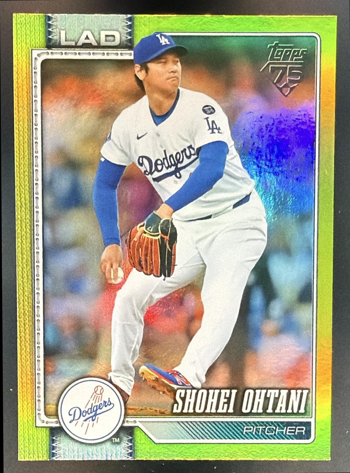 2026 Topps Series 2 Shohei Ohtani #500 Yellow Holo Foil 106/399 Dodgers — front