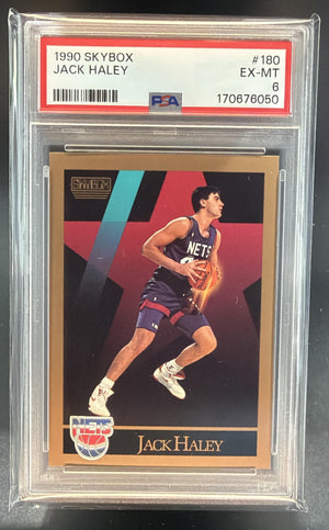 1990-91 Skybox Jack Haley #180 RC Nets PSA 6