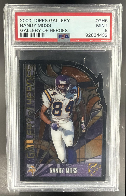 2000 Topps Gallery Randy Moss #GH6 of Heroes Vikings PSA 9 — front