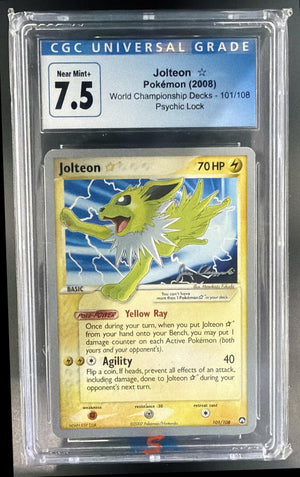 2007 Pokemon EX Power Keepers Jolteon #101/108 Holo CGC 7.5