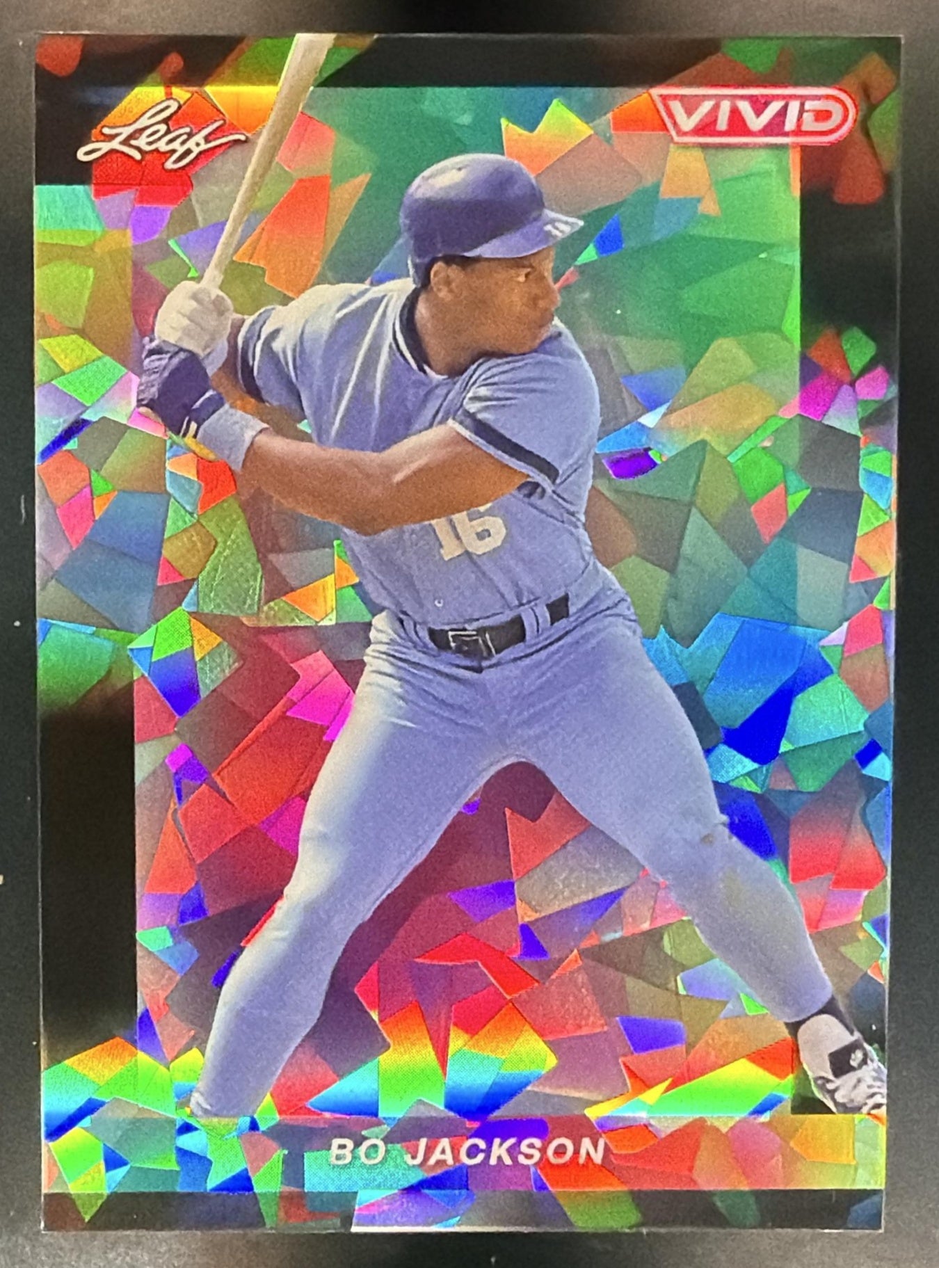 2023 Leaf Vivid Bo Jackson #6 Crystal Black 3/5 Royals — front