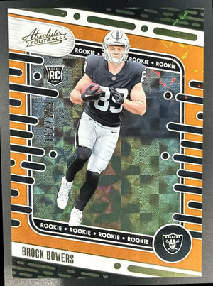 2024 Panini Absolute Brock Bowers #113 Rookies Orange Mosaic 162/299 RC Raiders