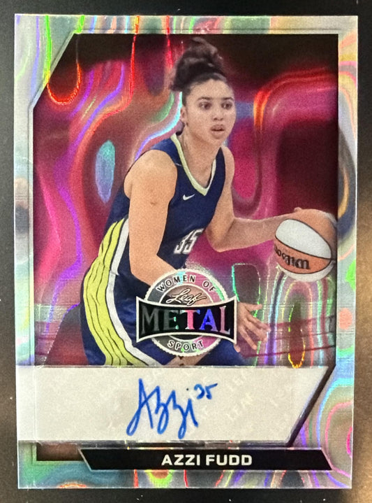 2026 Leaf Women of Sport Metal Azzi Fudd #BA-AF1 Auto Lava Silver 1/1 — front