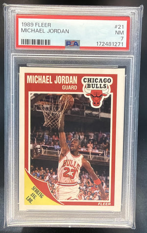 1989-90 Fleer Michael Jordan #21 Bulls PSA 7