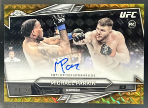 2026 Topps Chrome UFC Michael Parkin Auto Gold Geometric Refractor /50 RC