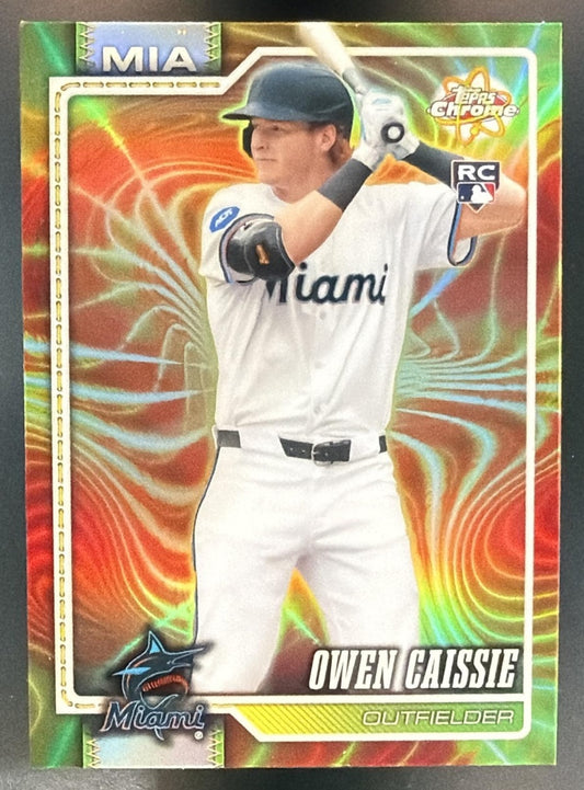 2026 Topps Chrome Owen Caissie #RR-13 Radiating Rookies RC Marlins — front