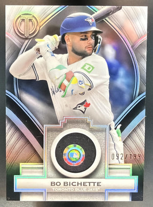 2026 Topps Tribute Bo Bichette #SOA-BBI Stamp of Approval 92/199 MEM Blue Jays