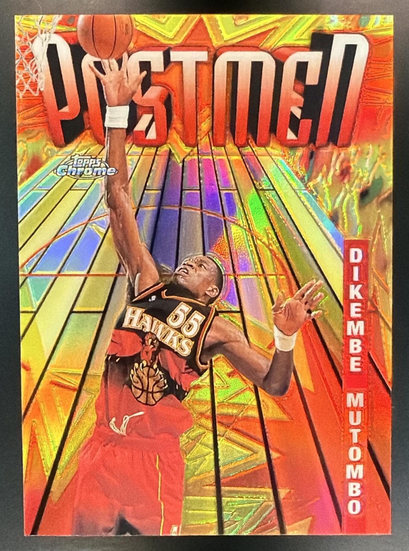 1998-99 Topps Chrome Dikembe Mutombo #SB24 Season's Best Refractor Hawks — front