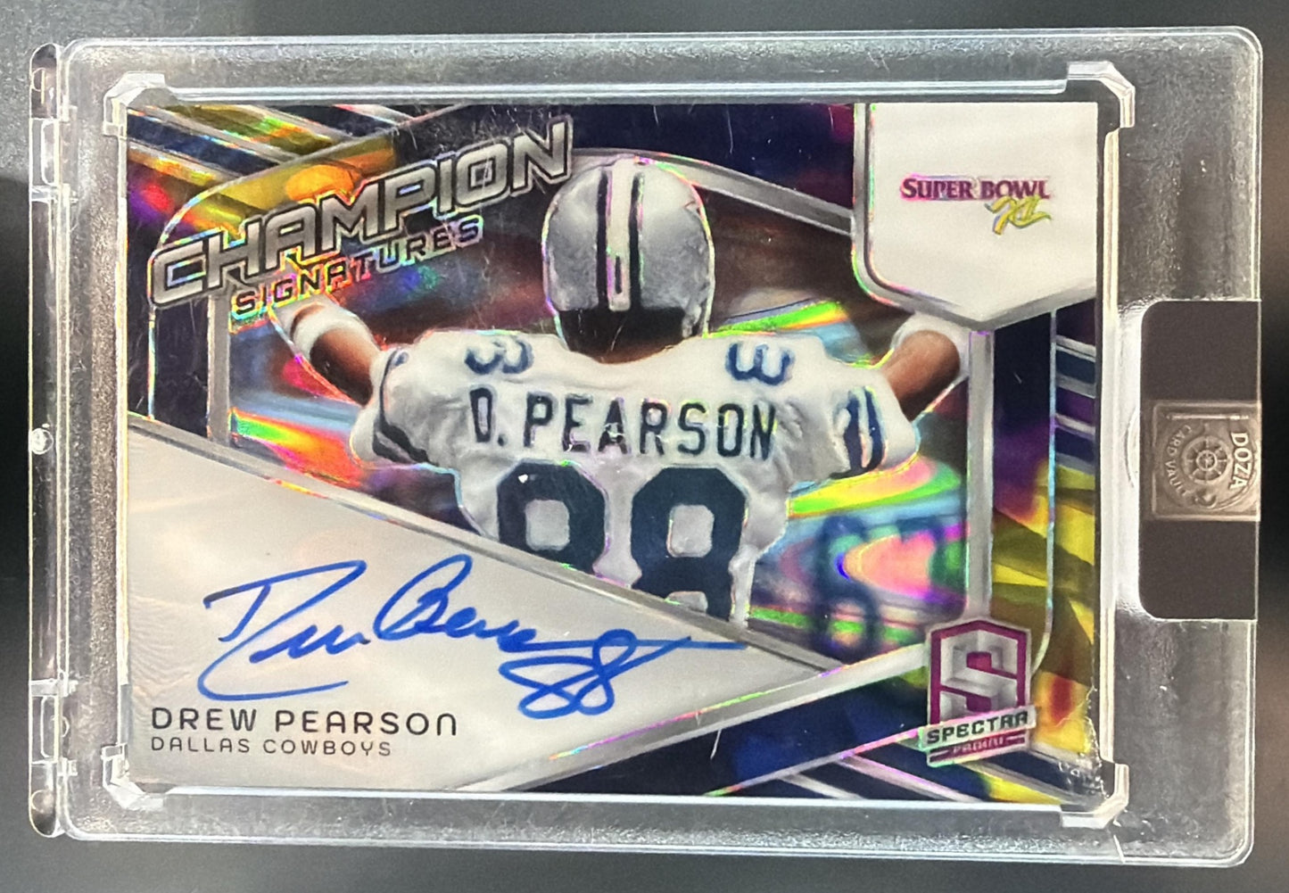 2024 Panini Spectra Drew Pearson #CS-DPN Champion Signatures Supernova /75 Auto — front