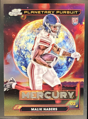 2024 Topps Cosmic Chrome Malik Nabers #PPM-MN Planetary Pursuit Mercury RC
