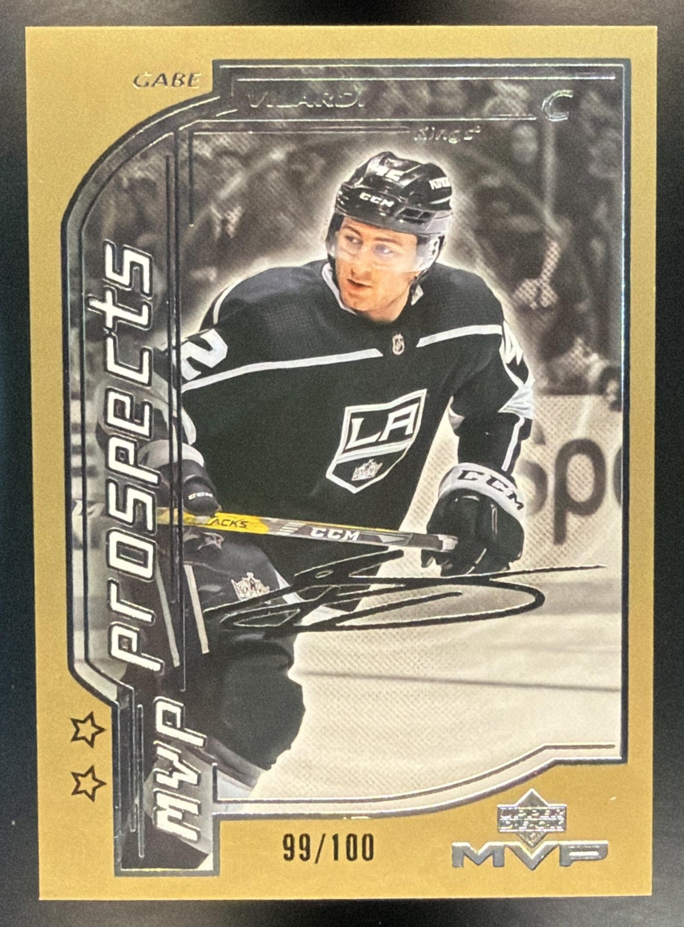 2020-21 Upper Deck MVP Gabe Vilardi #97 20th Anniversary Second Star /100 RC — front