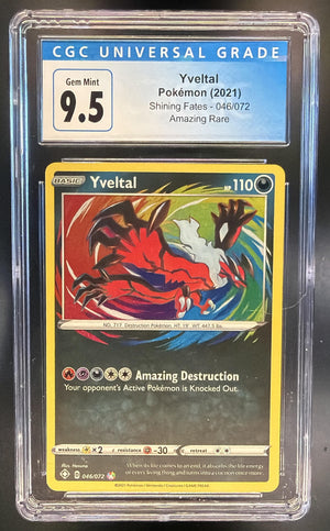 2021 Pokemon Sword & Shield Shining Fates Yveltal #046/072 CGC 9.5