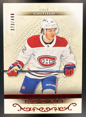 2021-22 Upper Deck Artifacts Cole Caufield #180 Ruby 373/499 RC Canadiens