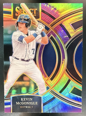 2024 Panini Select Kevin McGonigle #7 Premier Tie-Dye Prizm 23/25 Tigers