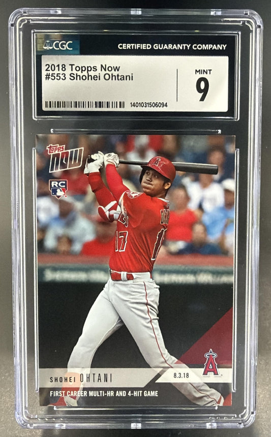 2018 Topps Now Shohei Ohtani #553 RC Angels CGC 9 — front